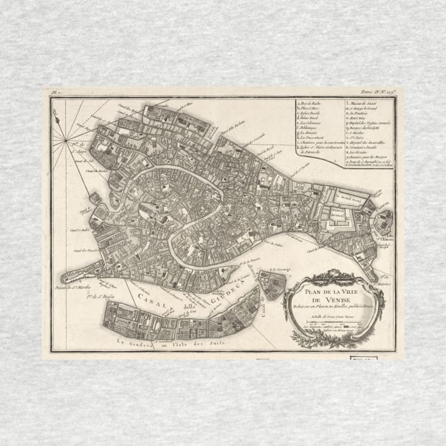 Vintage Map of Venice Italy (1764) by Bravuramedia